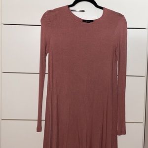 Dusty Rose Long Sleeve Dress